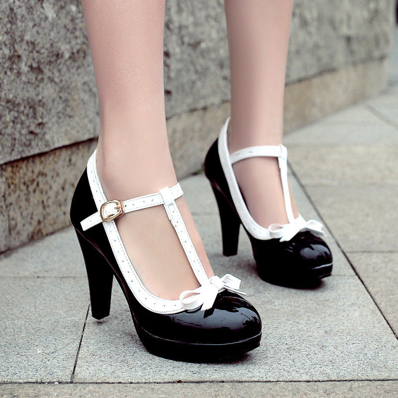 Women's thick heel high heels