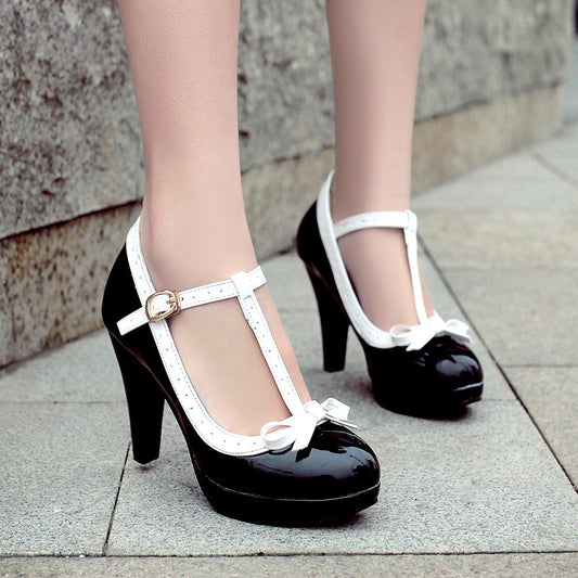 Women's thick heel high heels
