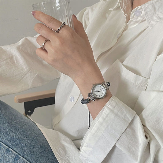 Women's Fashionable All-match Camellia Beaded Watch