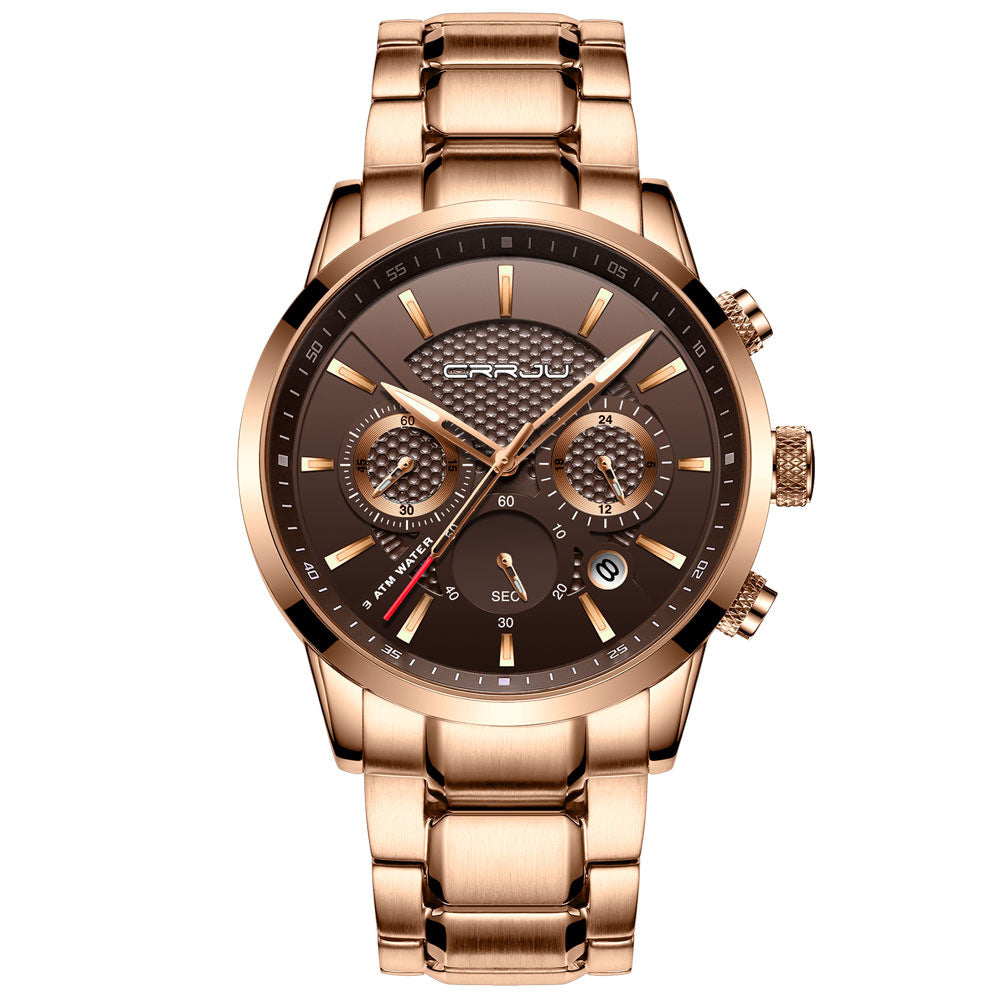 Steel belt men's sports watch