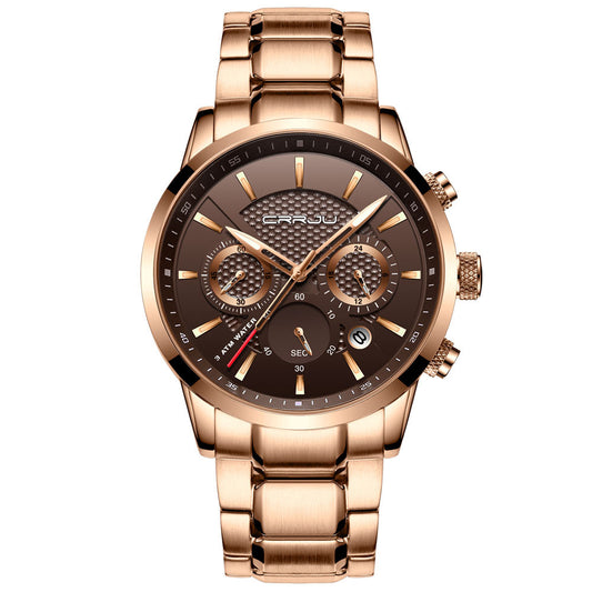 Steel belt men's sports watch