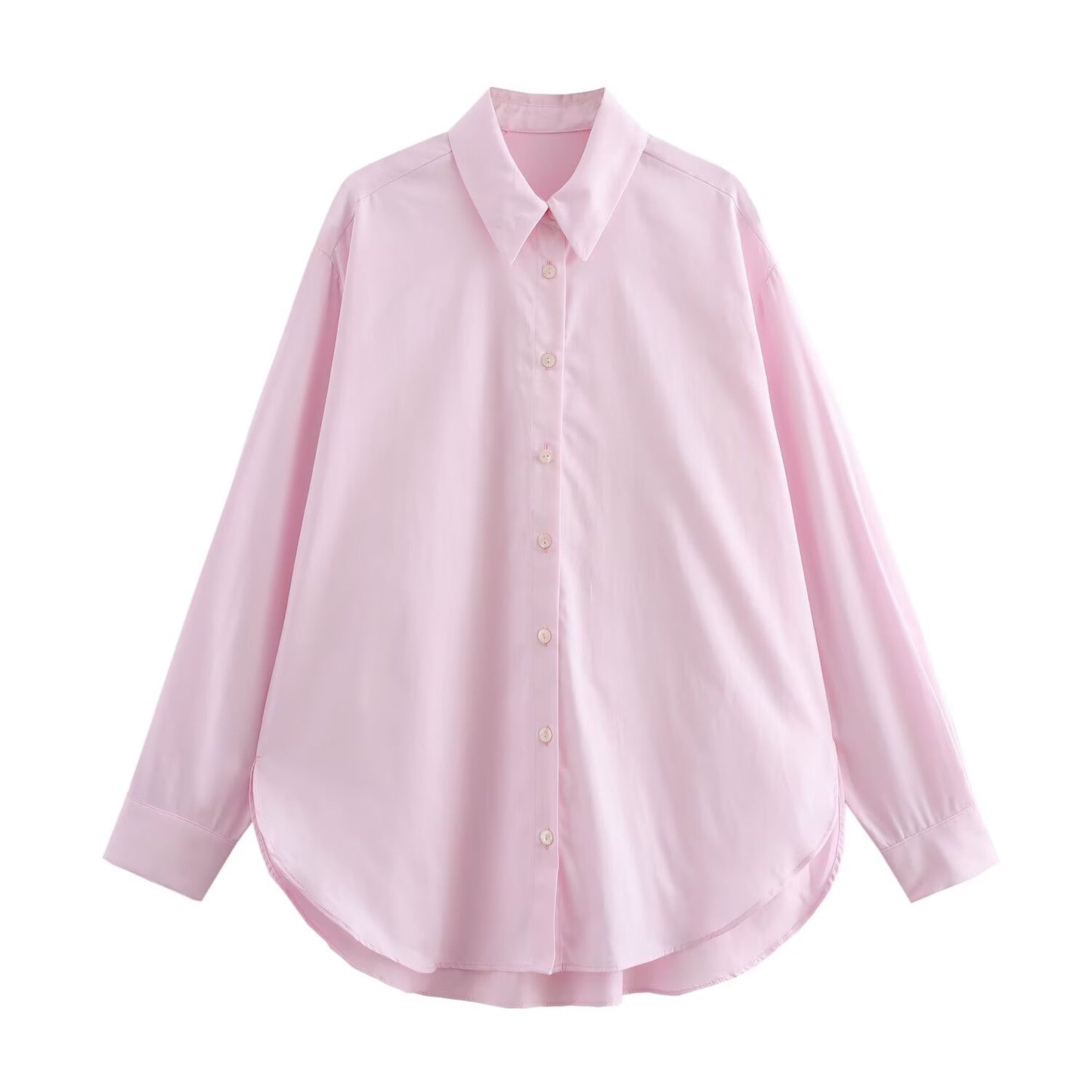 Lapel Single-breasted Simple Loose Shirt