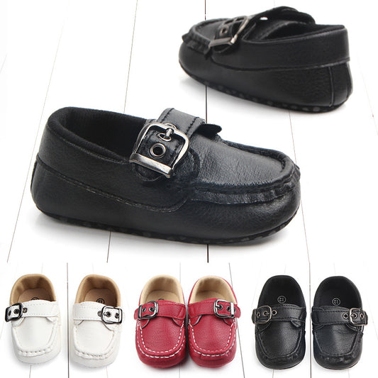 Baby Soft Bottom Toddler Shoes Iron Button Peas Shoes