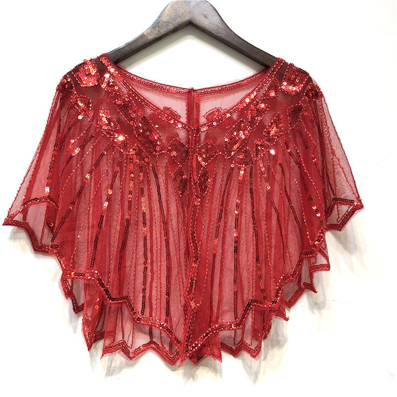Shawl Outer Match Short And Thin Sequined Dress