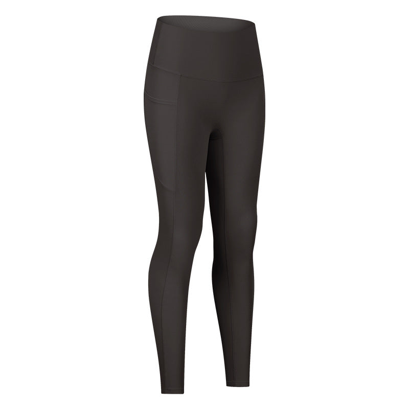 Women's High Elastic Abdominal Running Outdoor Sports Fitness Ninth Pants