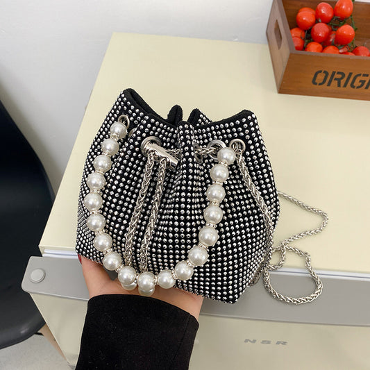 Fashion Light Diamond Shoulder Bag Western Style Chain Crossbody