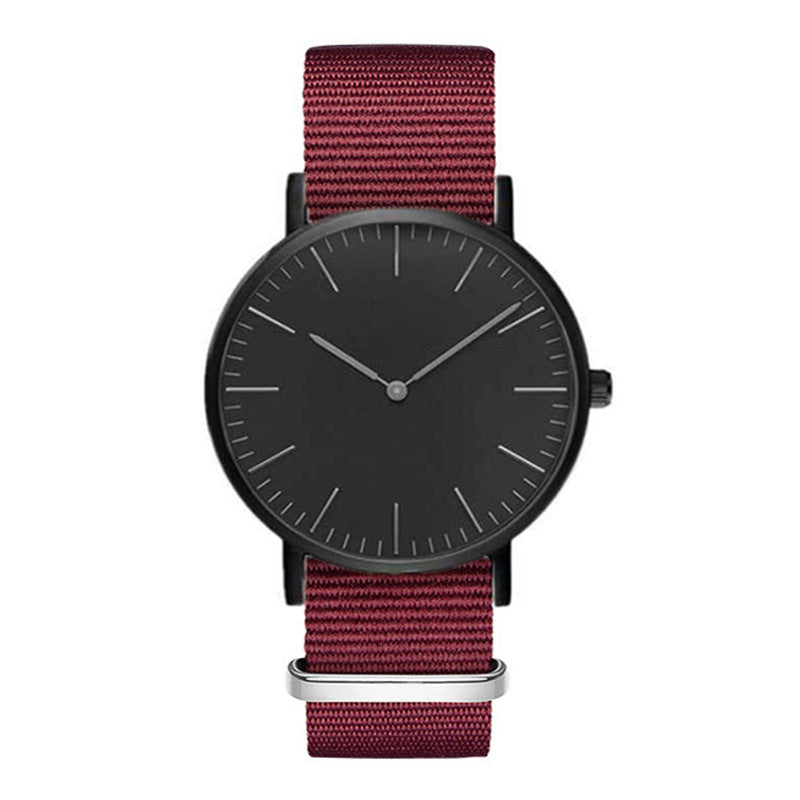 Steel strap watch double needle rose gold ultra-thin quartz men's watch