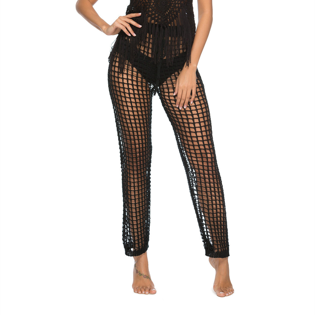 Lady's Polyester Crochet Beach Pants