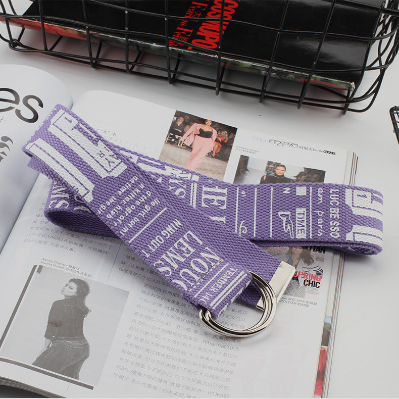 Student canvas belt