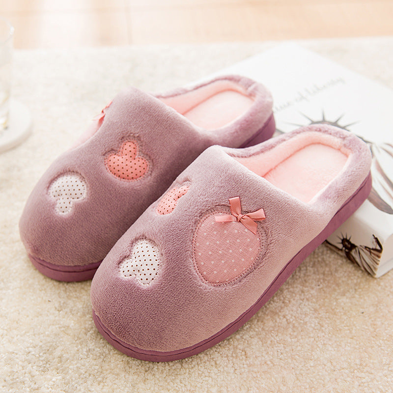 Non-slip home thick-soled cotton slippers