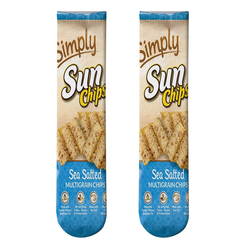 Potato Chips 3D Printed Socks Leshi Odd Zero Food Heat Transfer Stockings Printing Personality