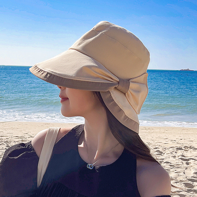 Women's Spring And Summer Korean Version Bowknot Short-brim Fisherman Hat