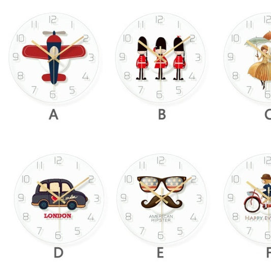 Bedroom Room Cartoon Wall Clock