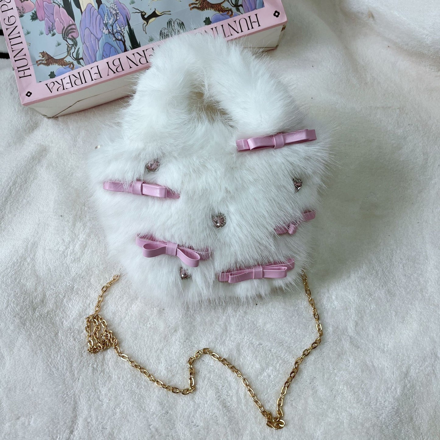 Bow Sweet Plush Hand-carrying Bag