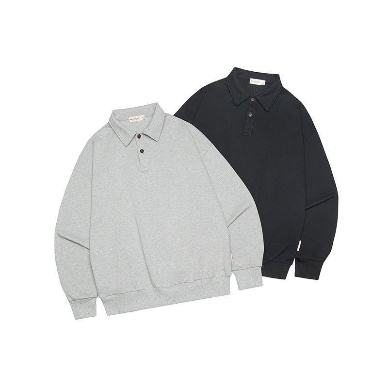Lapel Couple Sweater Autumn Long-sleeved Top