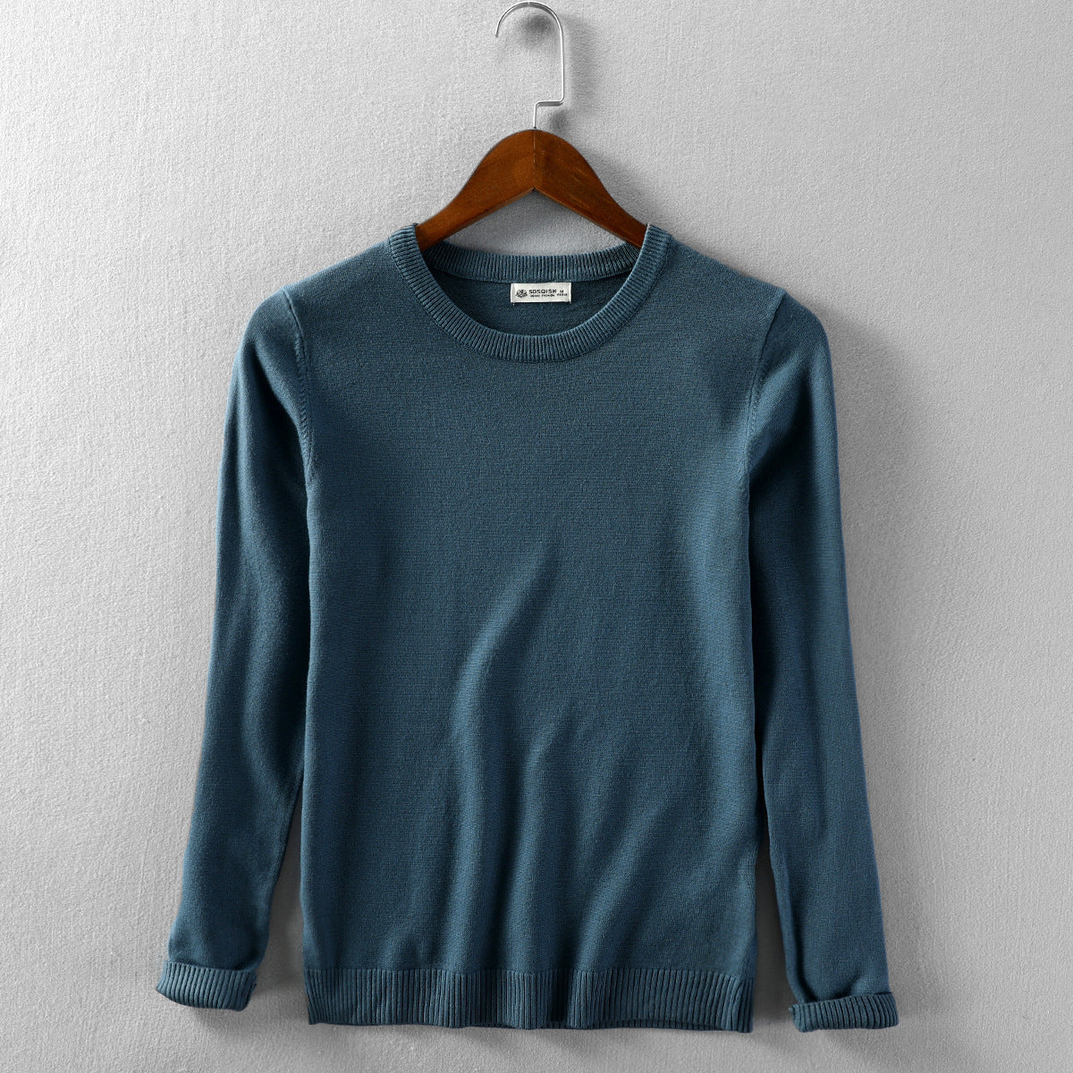 Casual Round Neck Pullover Sweater Slim Fit