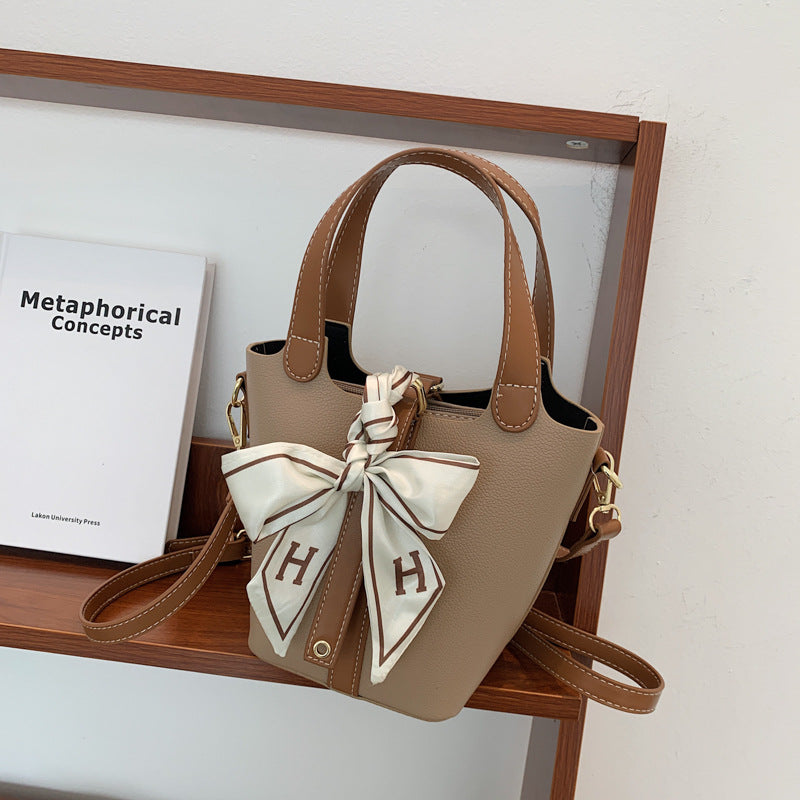 French Niche All-match Retro Bucket Handbag