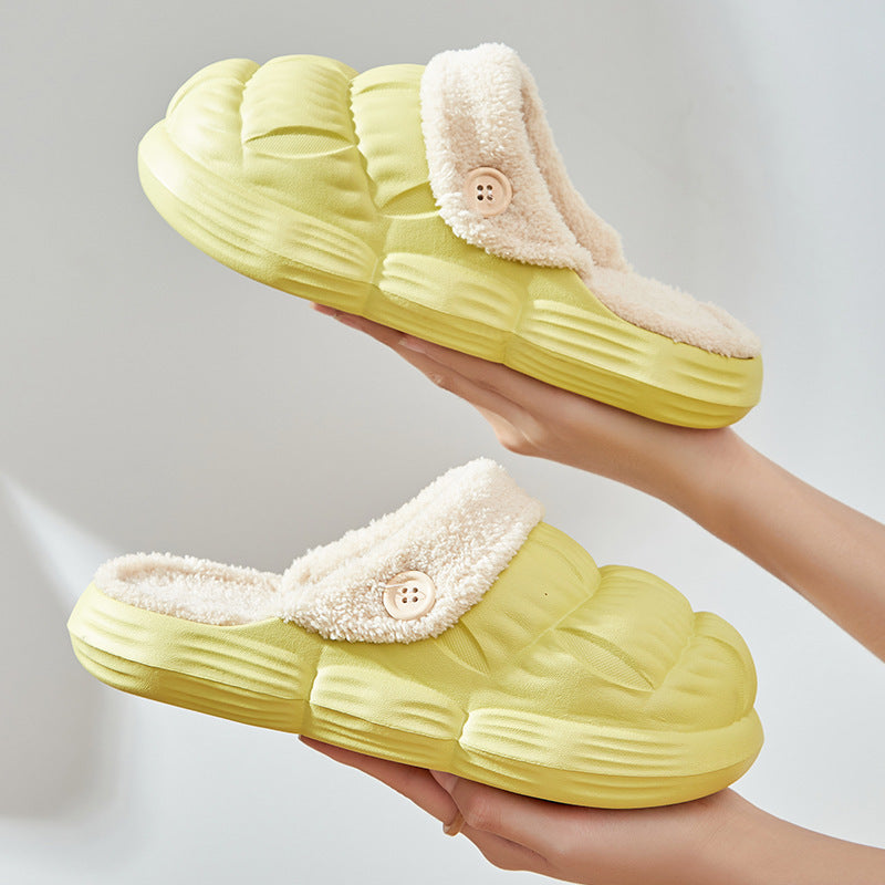 Indoor Thick Sole Insulation Detachable Couple Cotton Shoes