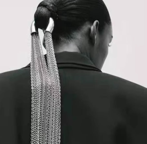 Baihua Silver Metal High Hole Long Tail Chain Hair A