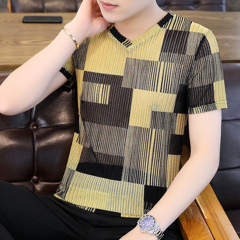 V-neck Slim-fitting Clothes T-shirt