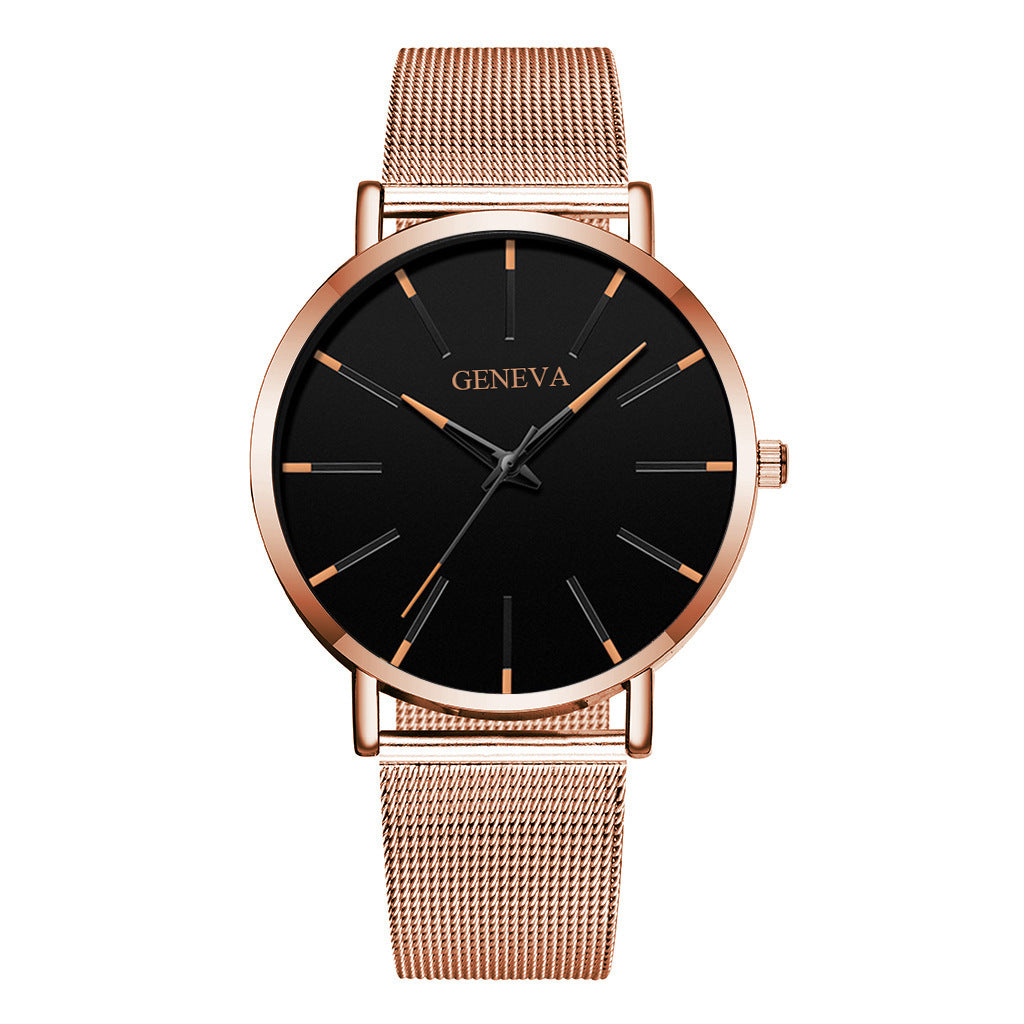 Alloy mesh belt men's watch