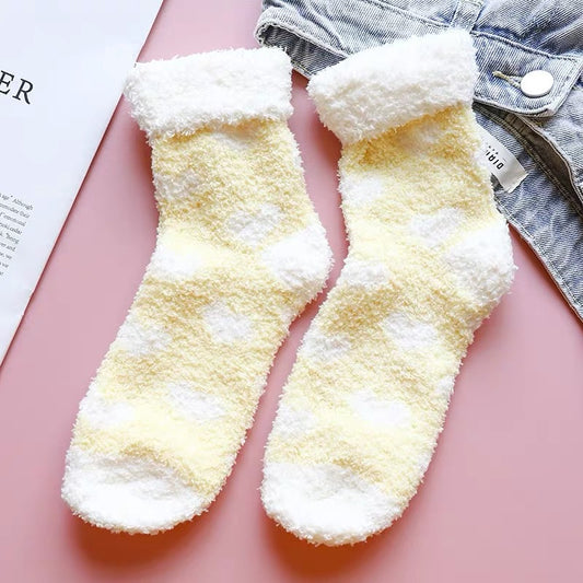 Plush sleeping socks