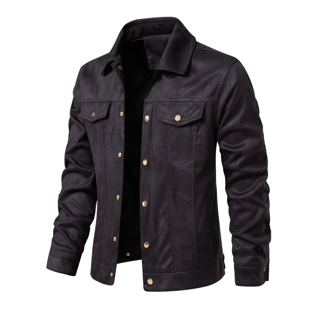 Fashion Slimming Men's Polo Collar Jacket Casual Jacket