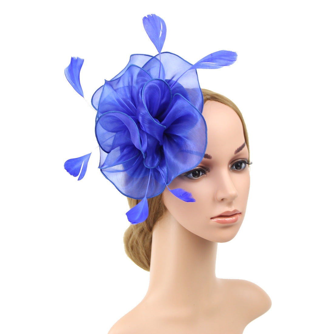 Organza Top Hat Headwear Performance Feather Hair Band