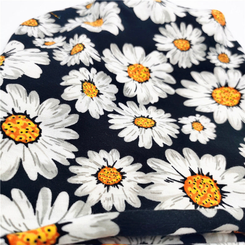 Printed Multifunctional Turban Chrysanthemum Pullover Hat For Men And Women