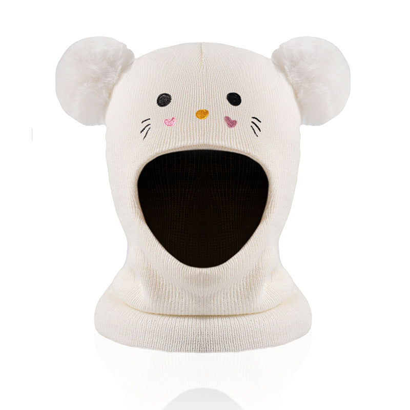 Embroidery Cartoon Cat Hat For Boys And Girls