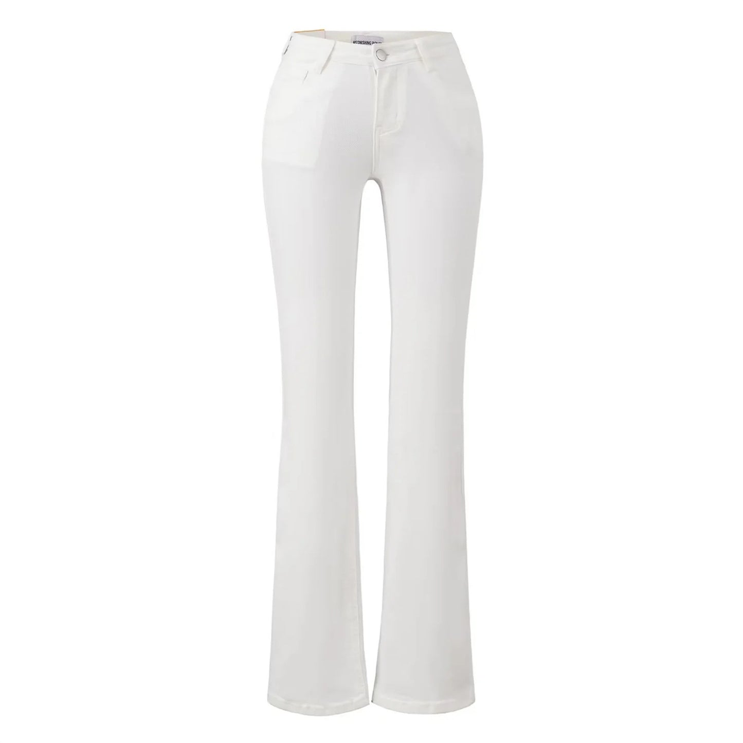 Slim-fit Washed Denim Jeans With Built-in Hip-padding To Elongate The Legs