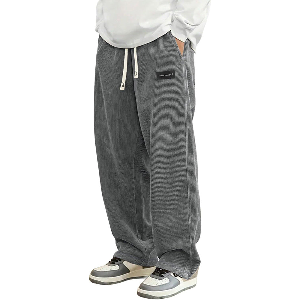 Men Loose-Fit Drawstring Pocket Trousers