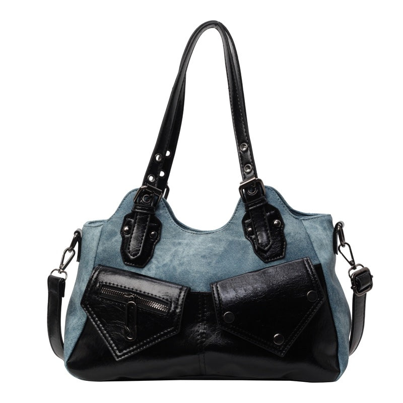 Dame Skuldertaske med Stor Kapacitet Håndbåren Crossbody Taske til Kvinder