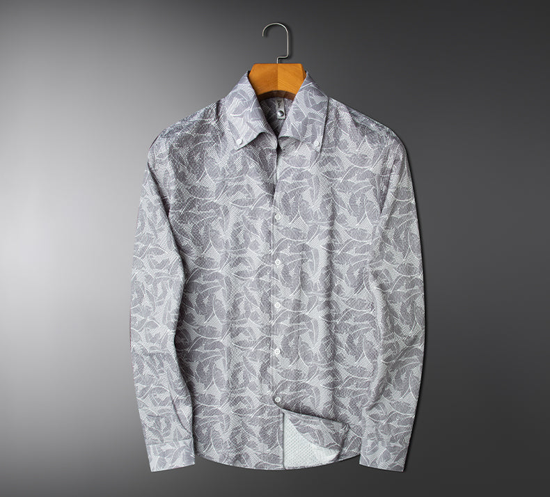Men's Hawaiian Casual Long Sleeve Thin Shirt