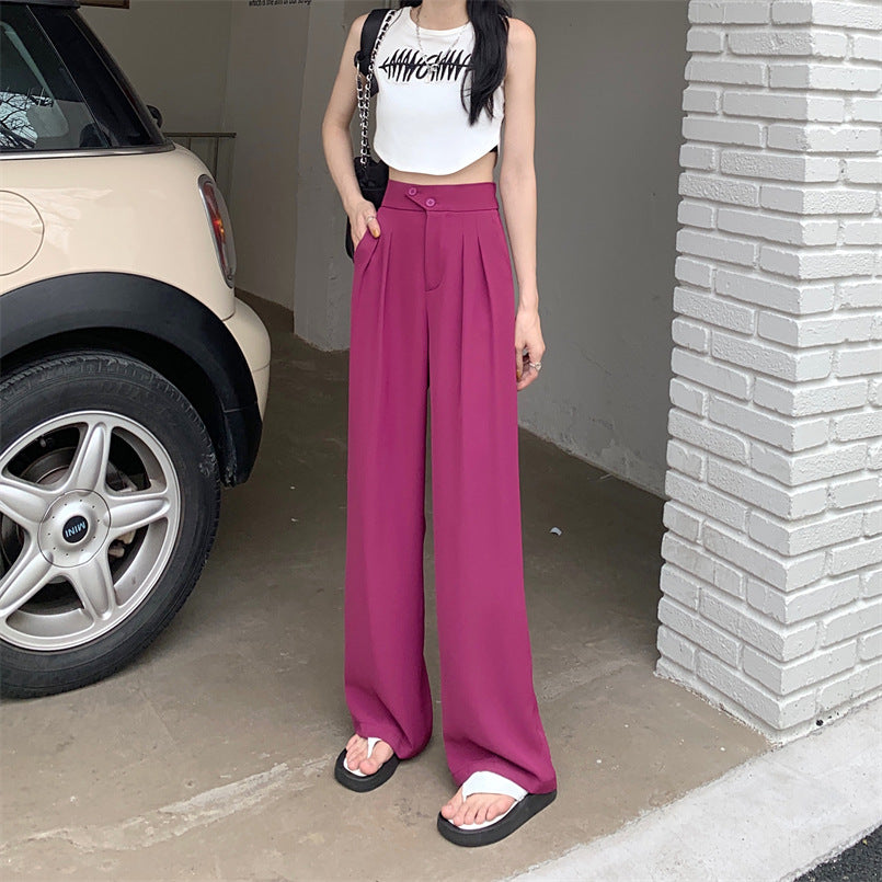 Women's Fashion Drape Loose Straight Pants