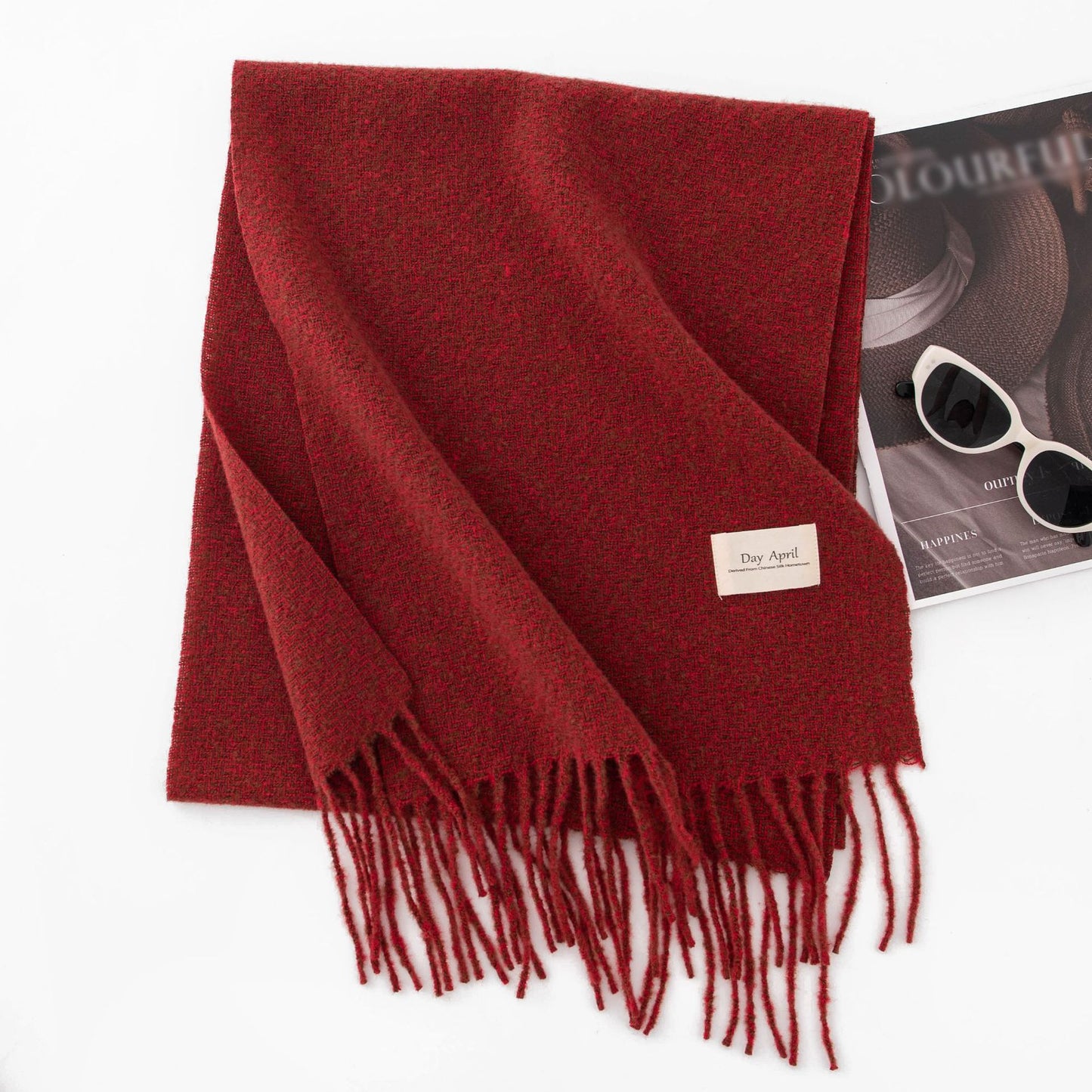 Stylish And Simple Womens Faux Cashmere Plaid Scarf
