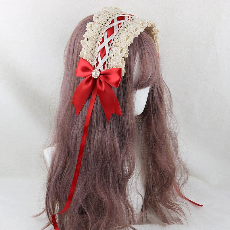Japanese soft girl Lolita lace headdress