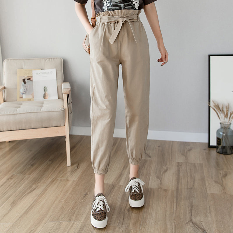 Loose cropped harem pants