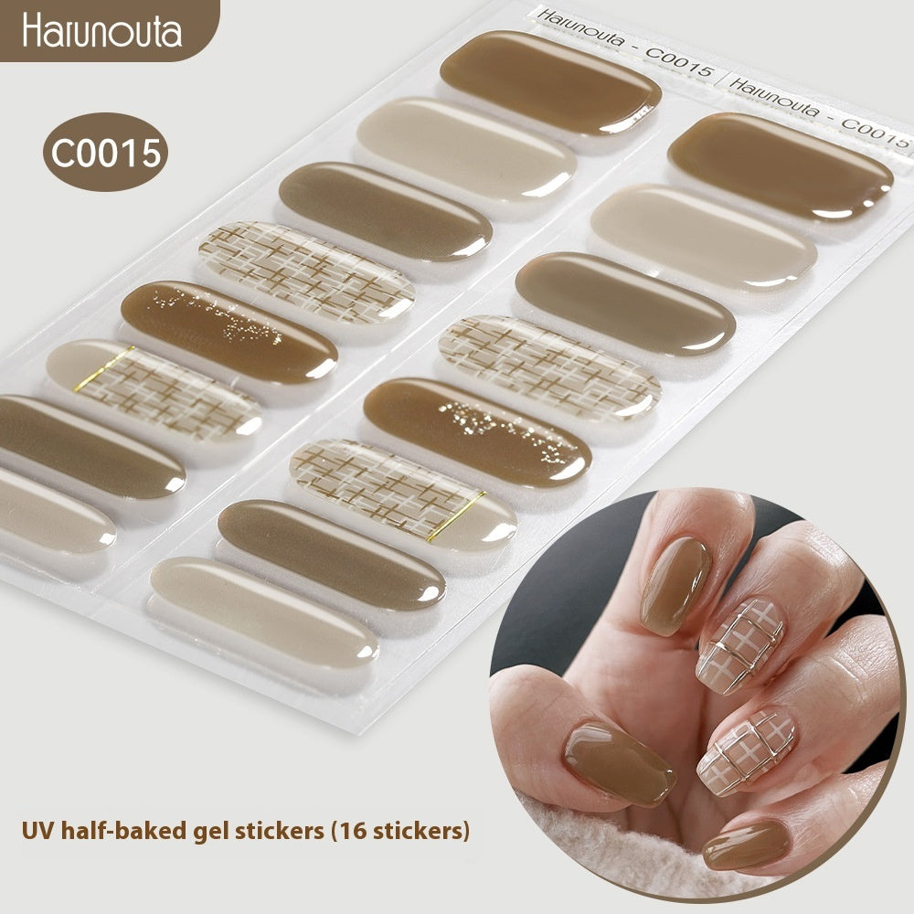 Nail Stickers UV Gel Nail Sticker Semi-curing