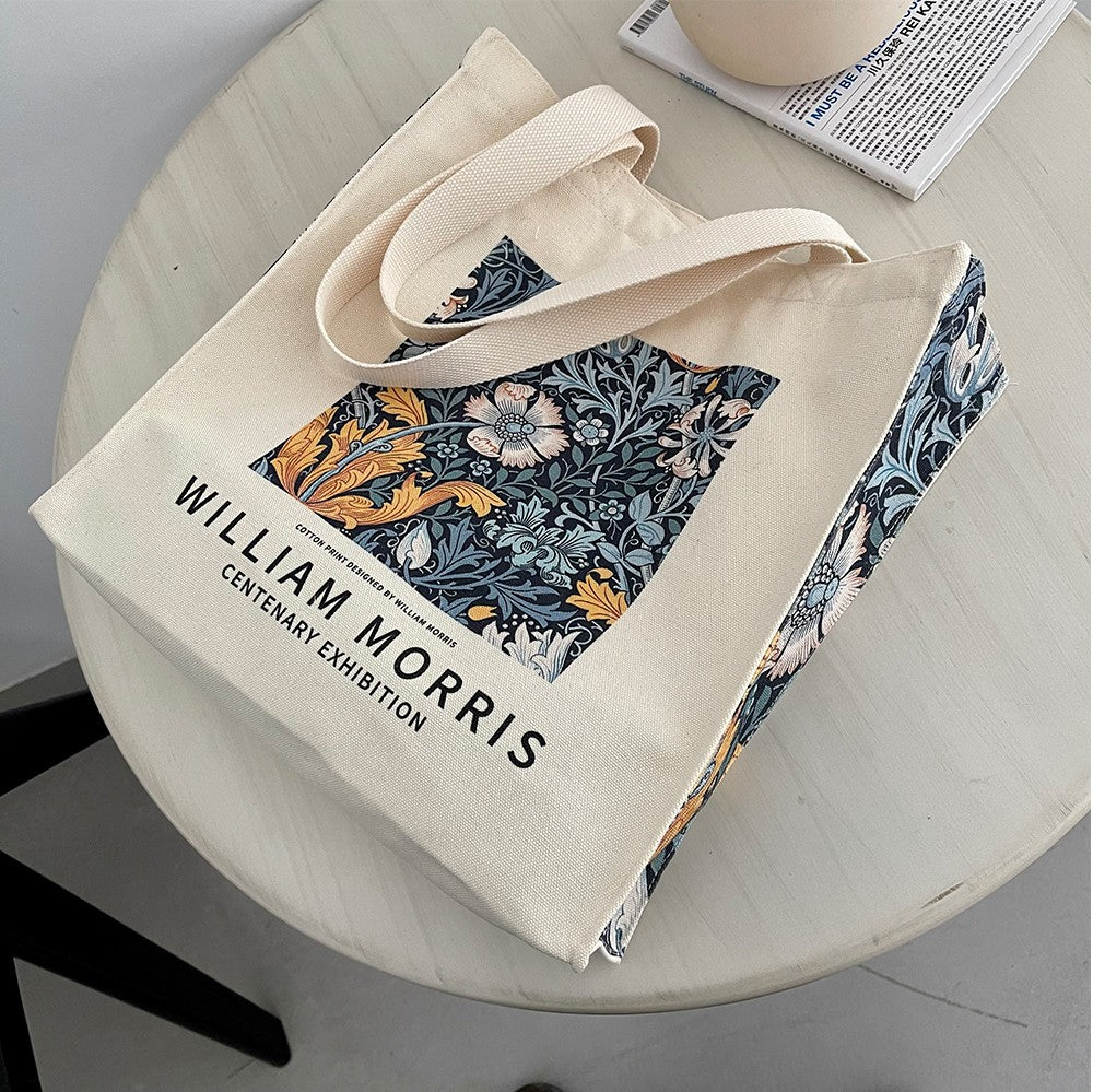 Vintage Printed One-shoulder Unisex Shopping Bag
