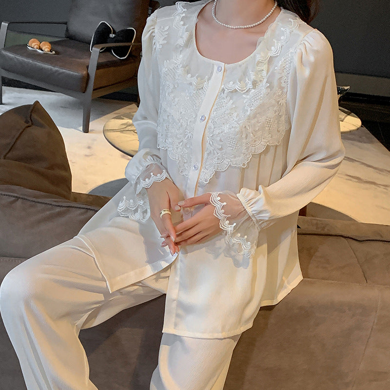 New Womens Long-sleeve Pajama Set For Spring And Winter
