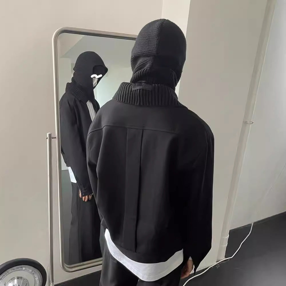 Turndown Collar Baseball Workwear Jacket