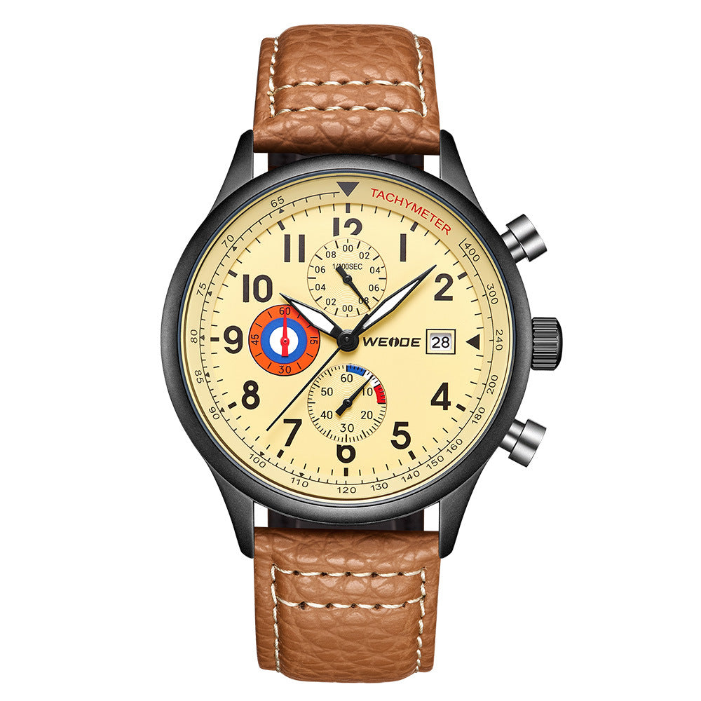 Running seconds waterproof belt watch