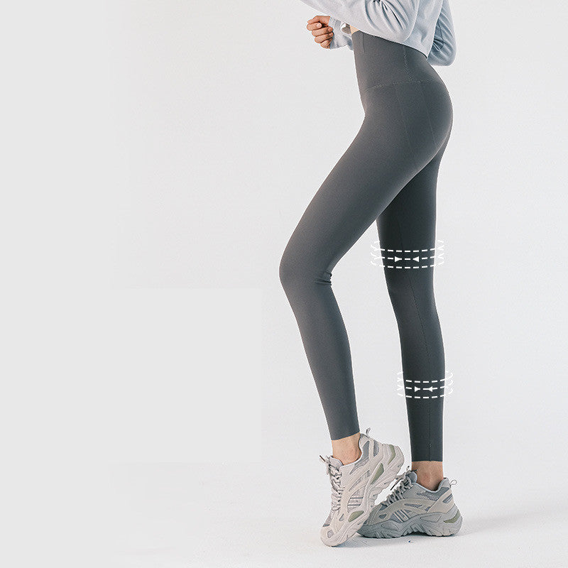 Women Wear Brushed Pants With A High Waist Winter Keep Warm