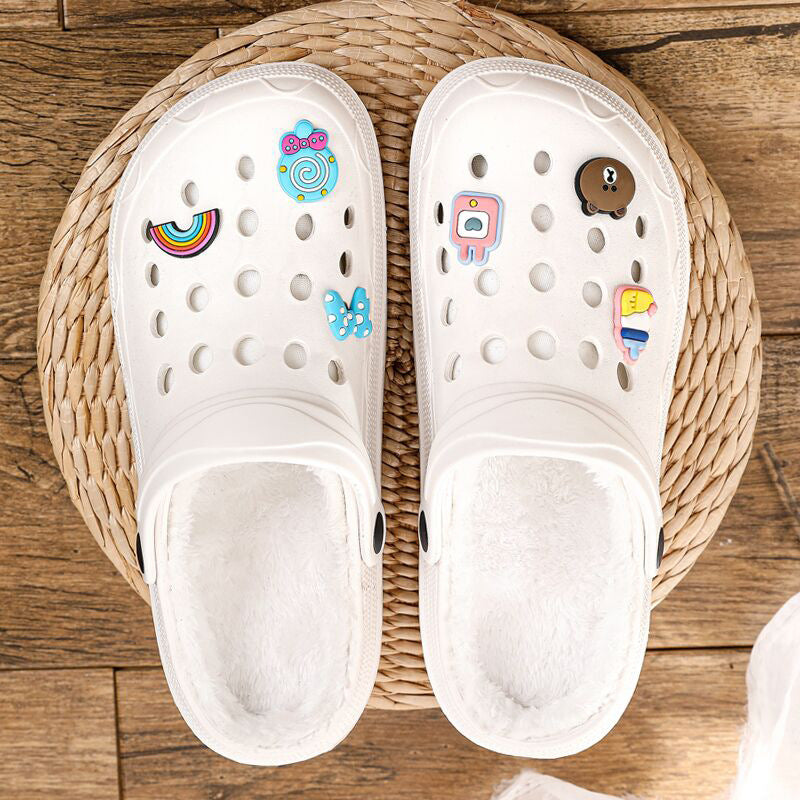Women's Fleece Cotton Slippers Warm And Comfortable
