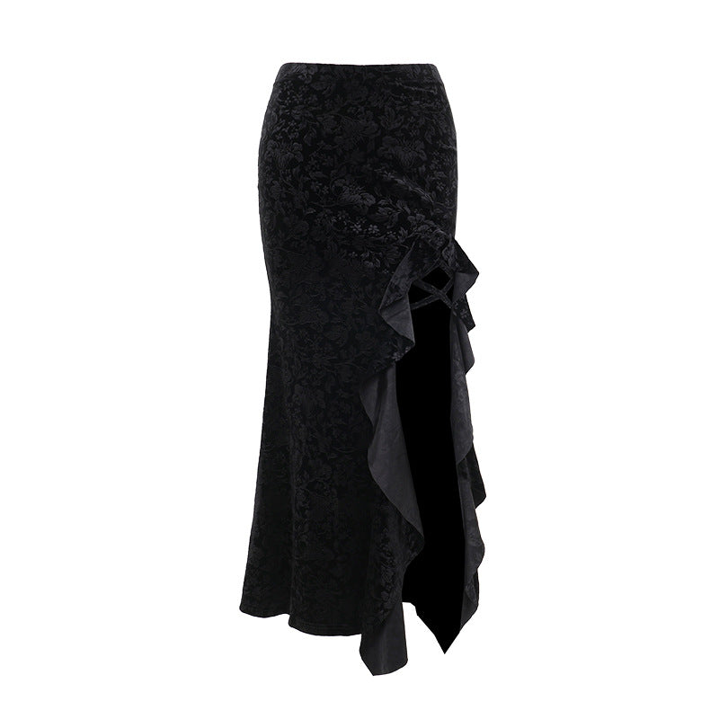 Fashion Slim Fit Irregular Slit Skirt Women