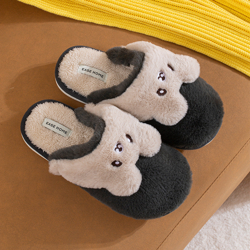 Keep Warm Cute Cartoon Home Indoor One Shoe And Two Slippers