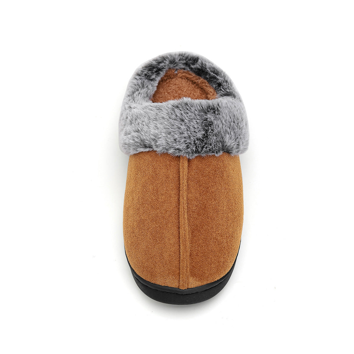 Fleece-lined Warm Cotton Slippers For Home Use
