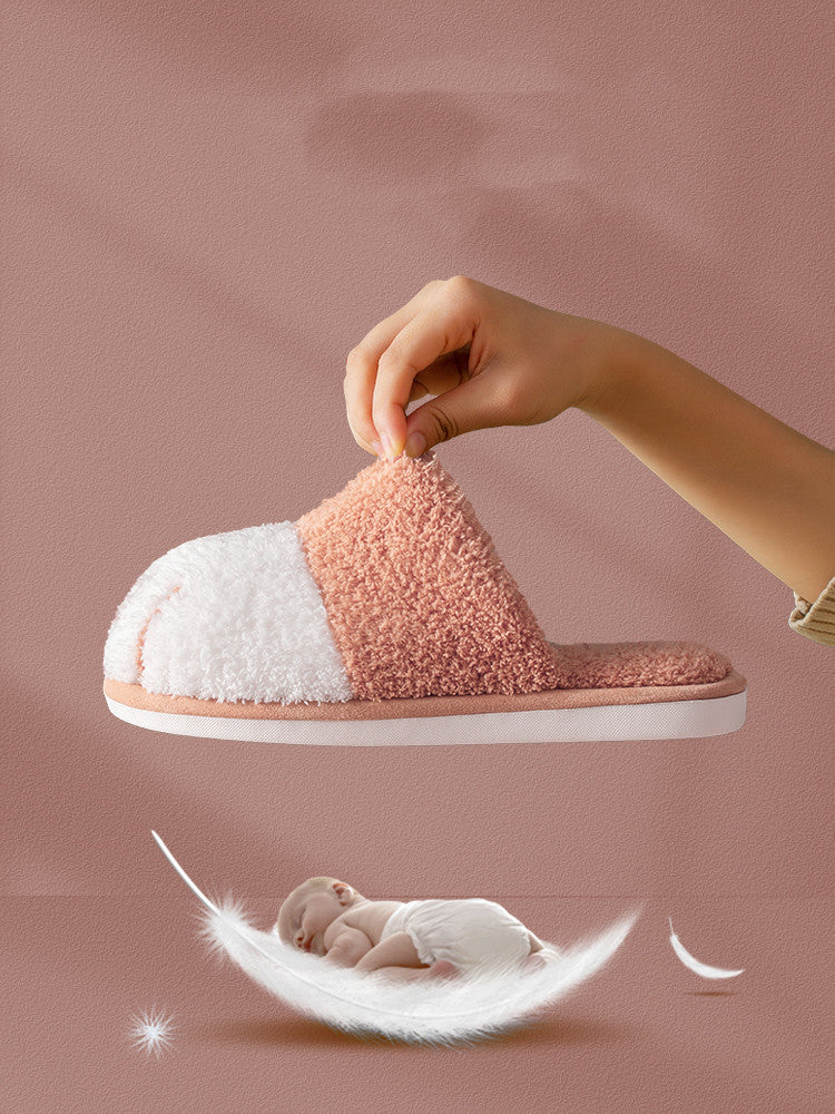 Cute Warm Plush Home Home Winter Indoor Non-slip Slippers