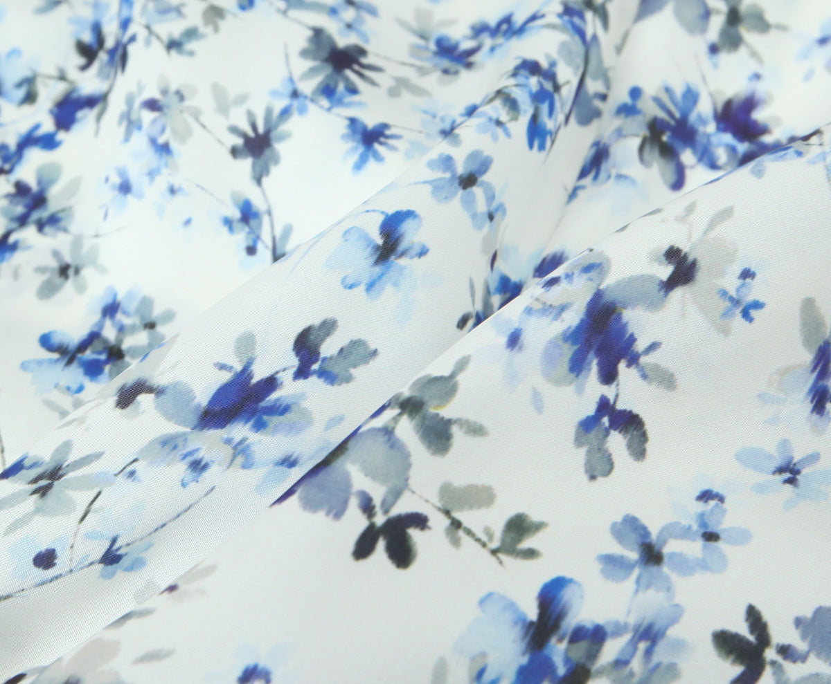Spring New Women's Floral Shirt High Waist Skirt Suit
